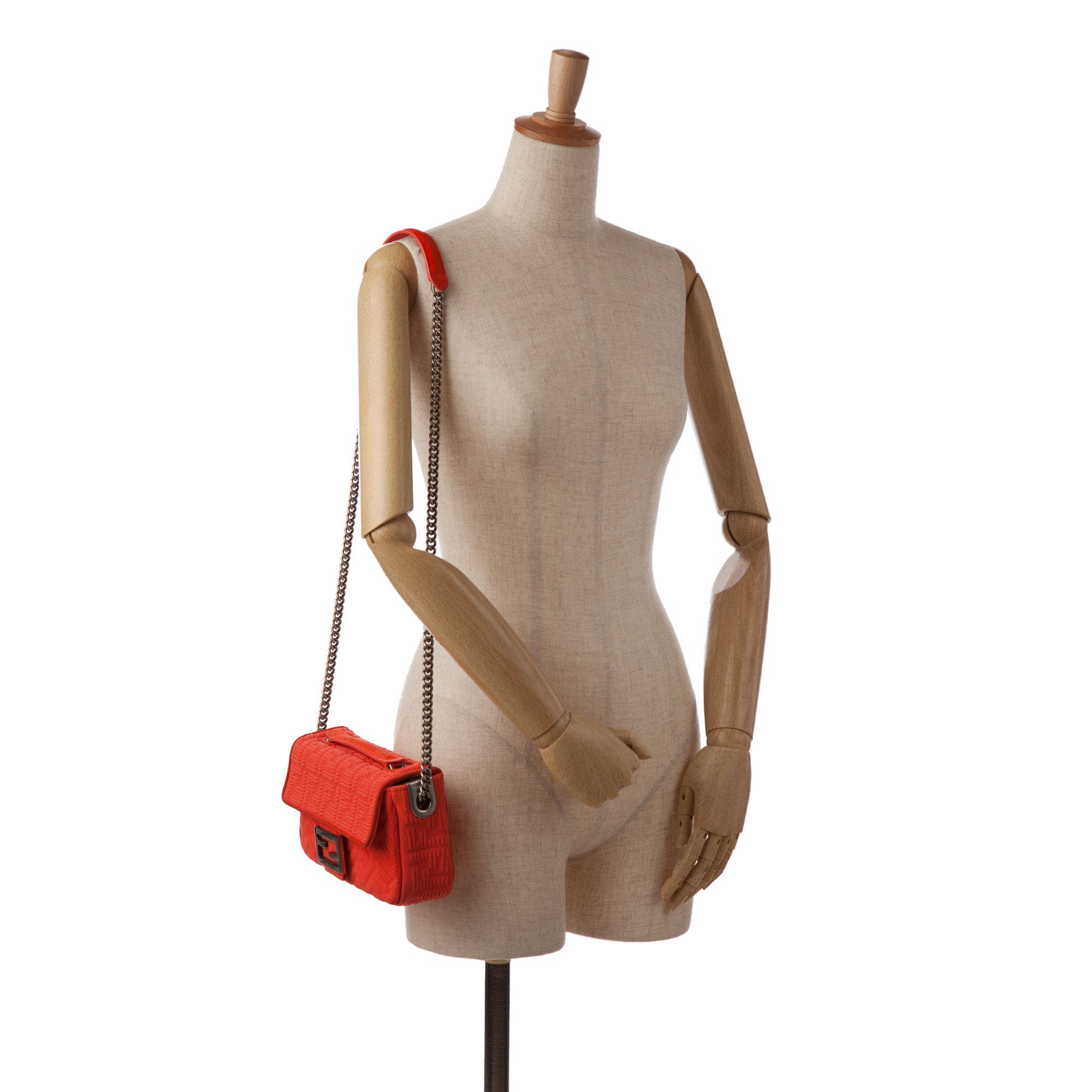 Fendi | Pre-Owned Midi Chain Baguette | Red