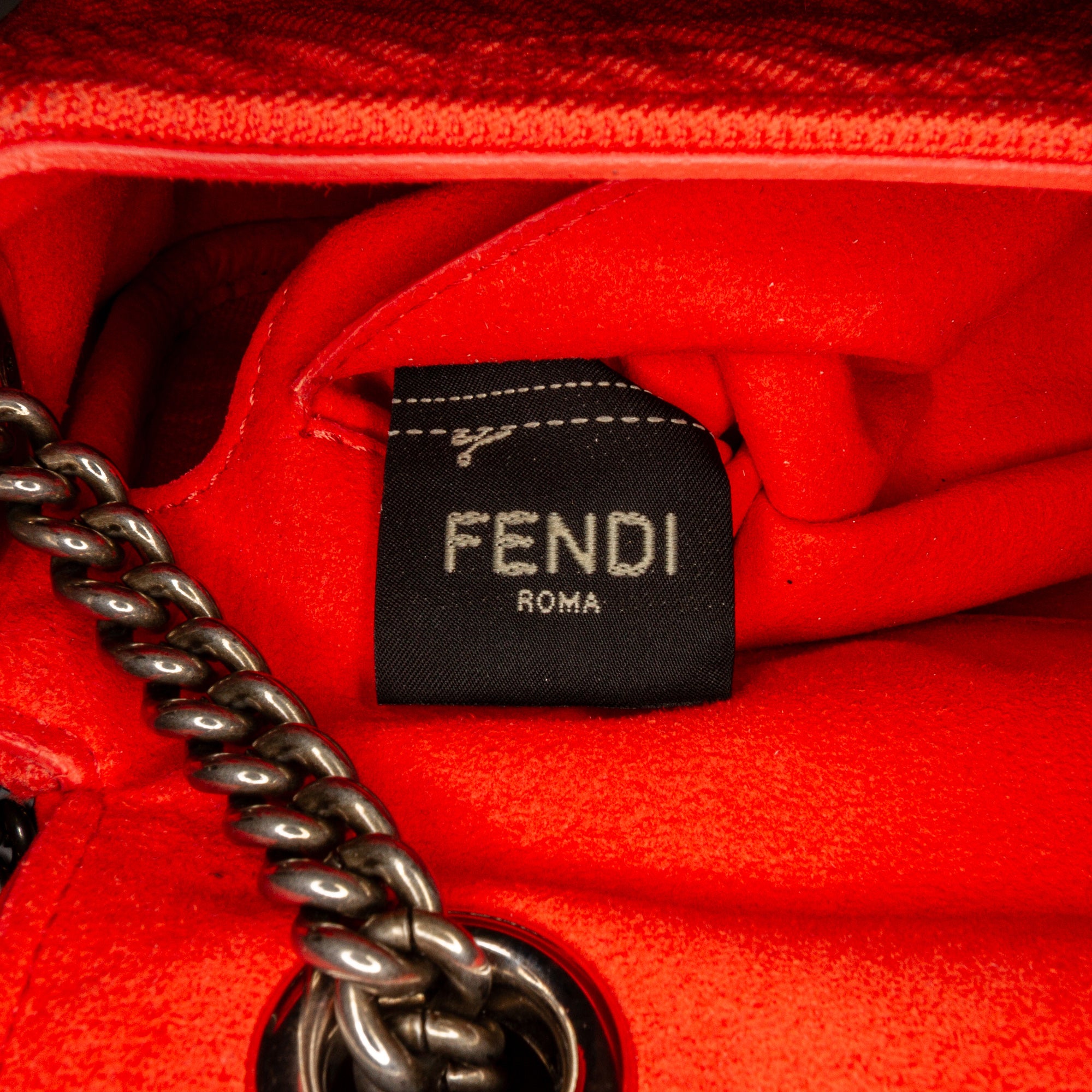 Fendi | Pre-Owned Midi Chain Baguette | Red