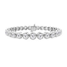 Womens | Tennis Bracelet | 14K White Gold | 12 CTW Round Cut Natural Diamond | G-H-I1