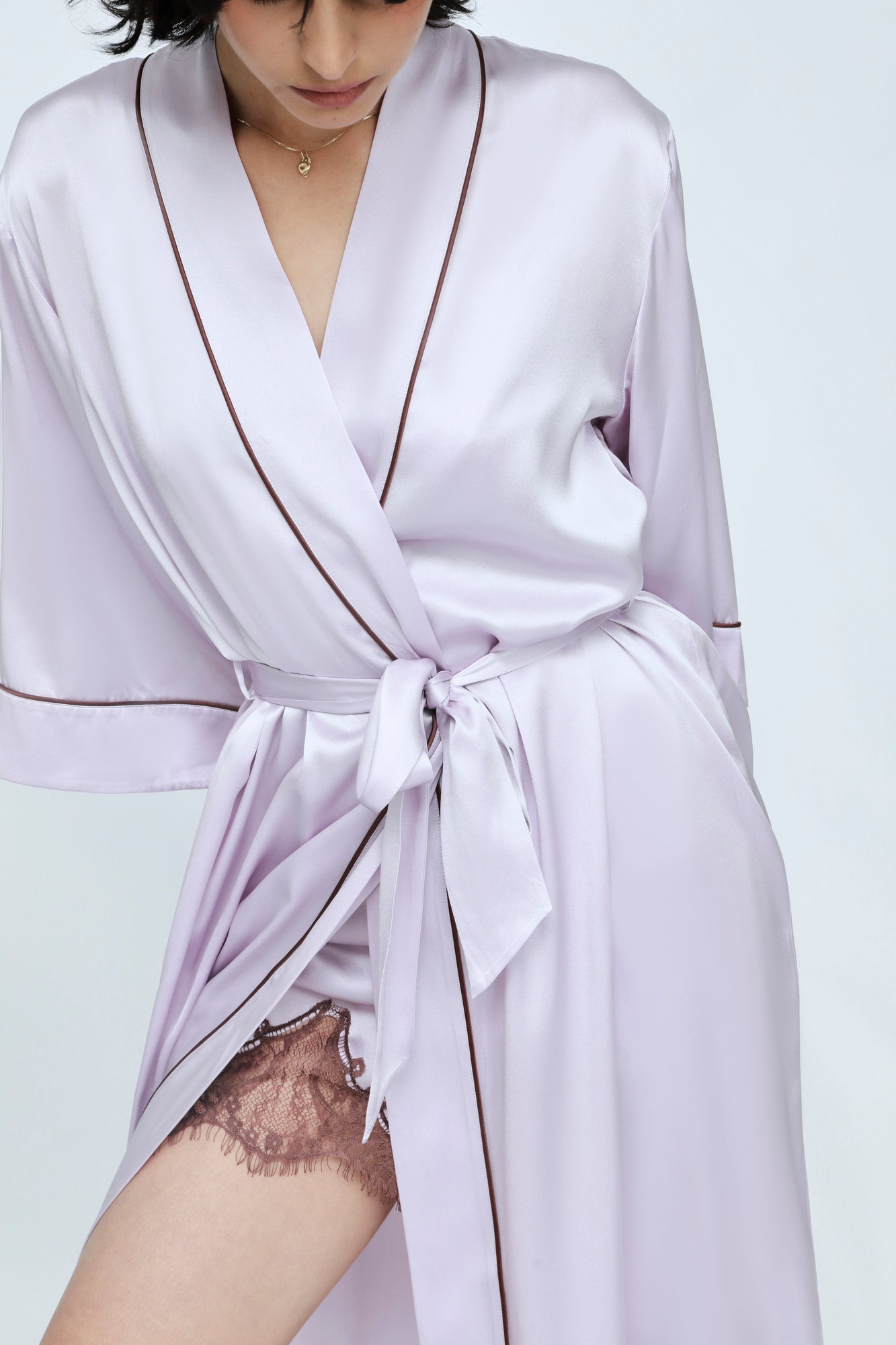 Silk Robe | Lilac Ash