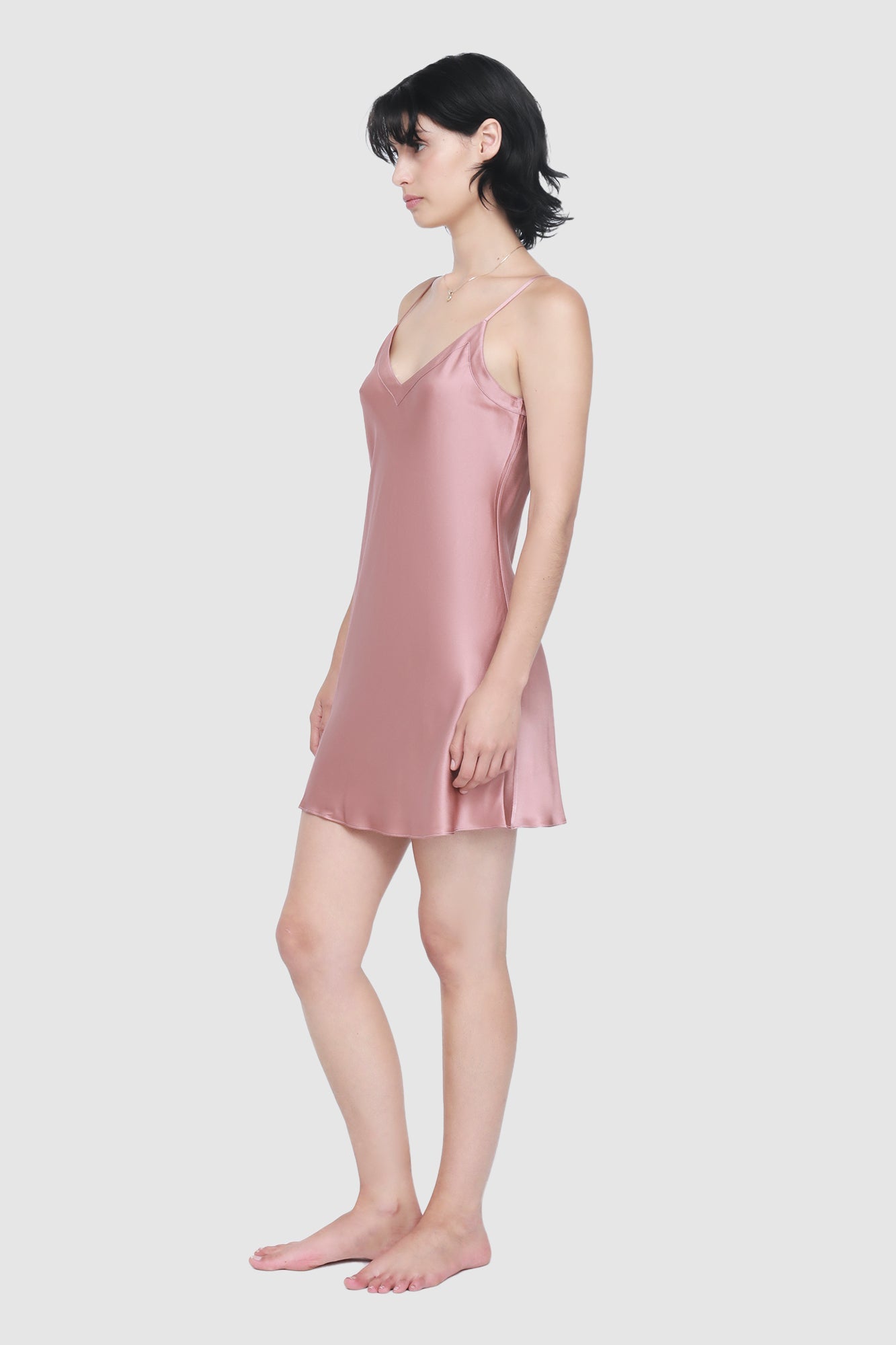 The Silk Chemise By GINIA In Mauve