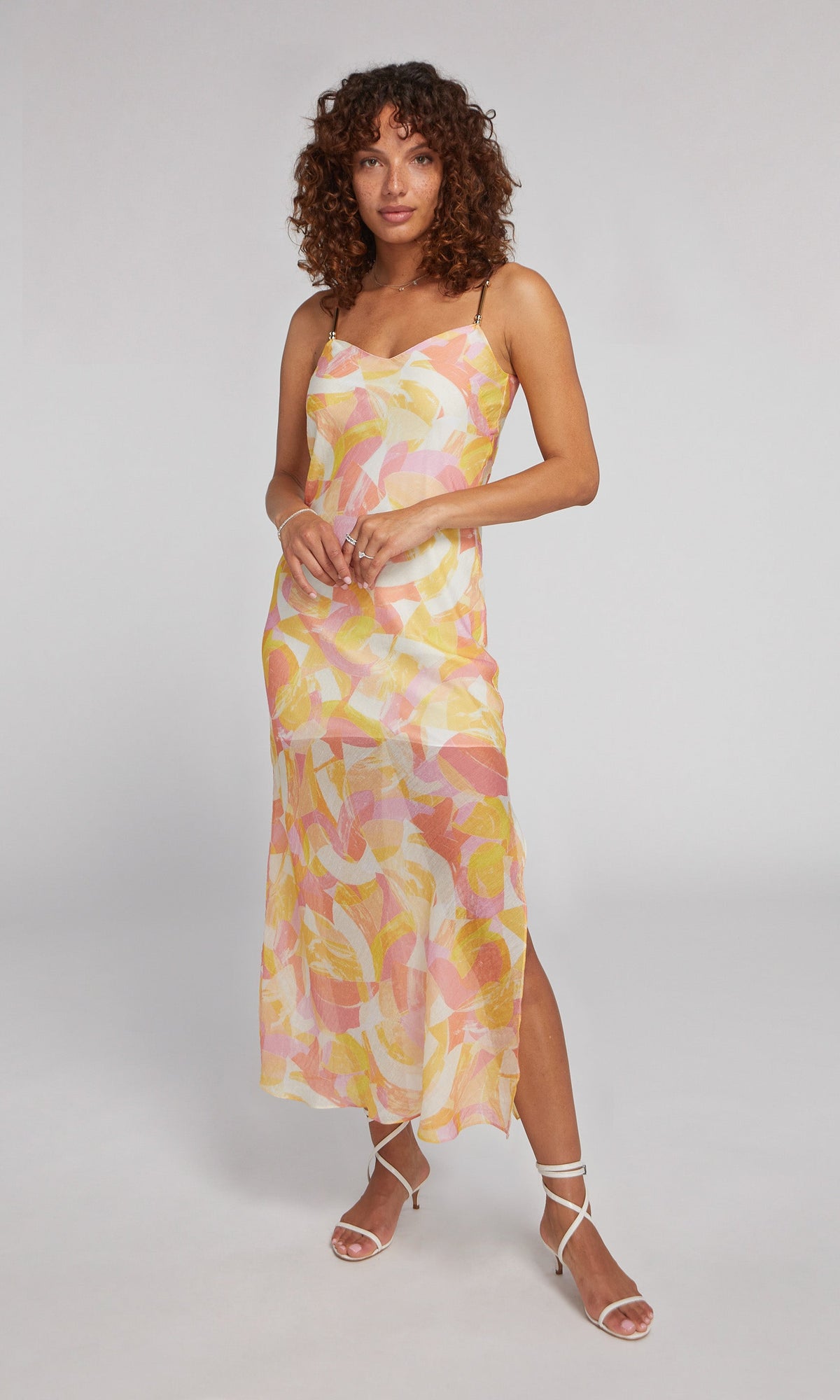 Marcella Abstract Maxi Dress | Prism Yellow Multi