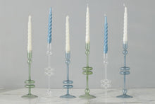 Glass Candlestick | Sage | Medium | Set of 2