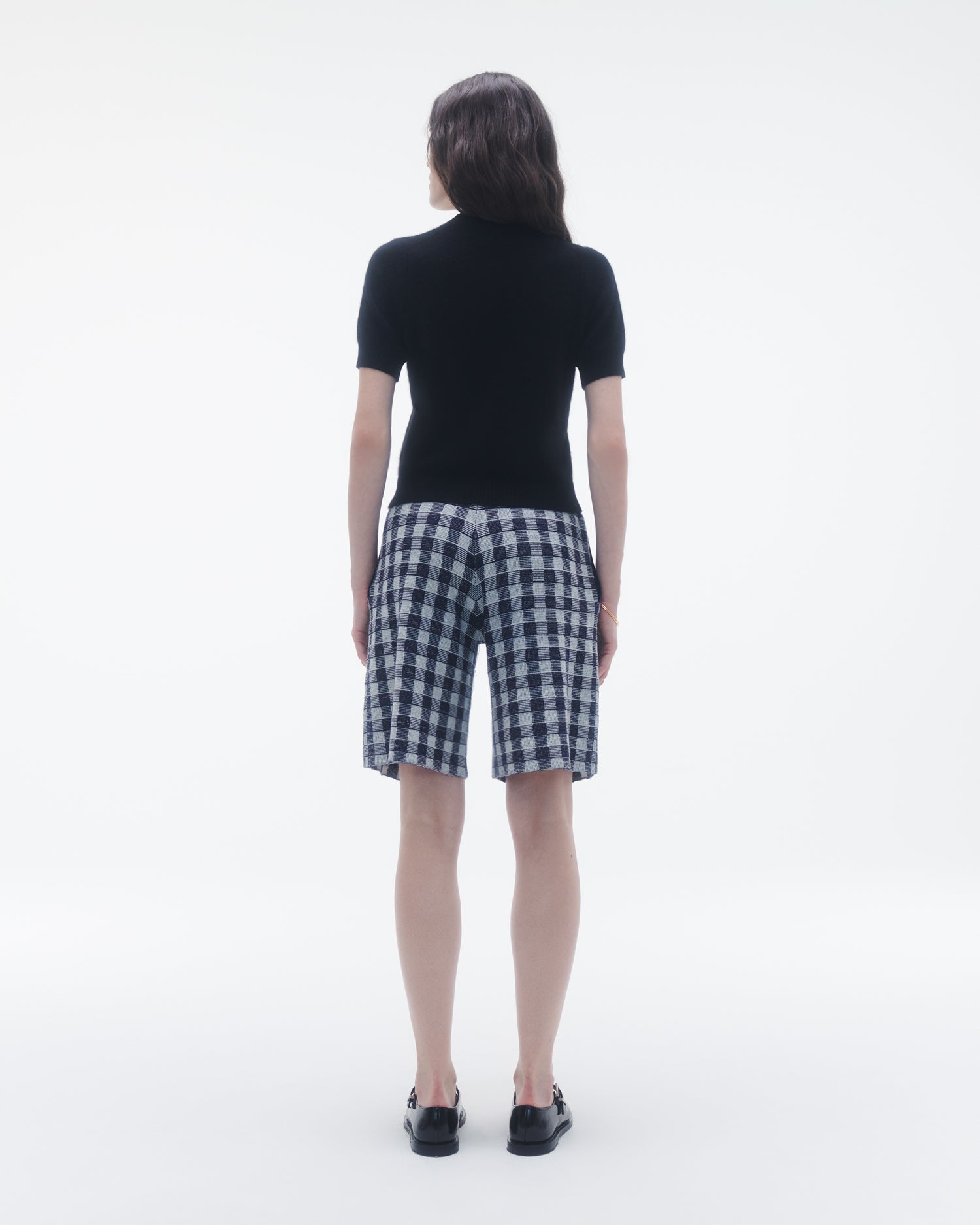 Womens | Gingham Bermuda Short | Midnight Combo