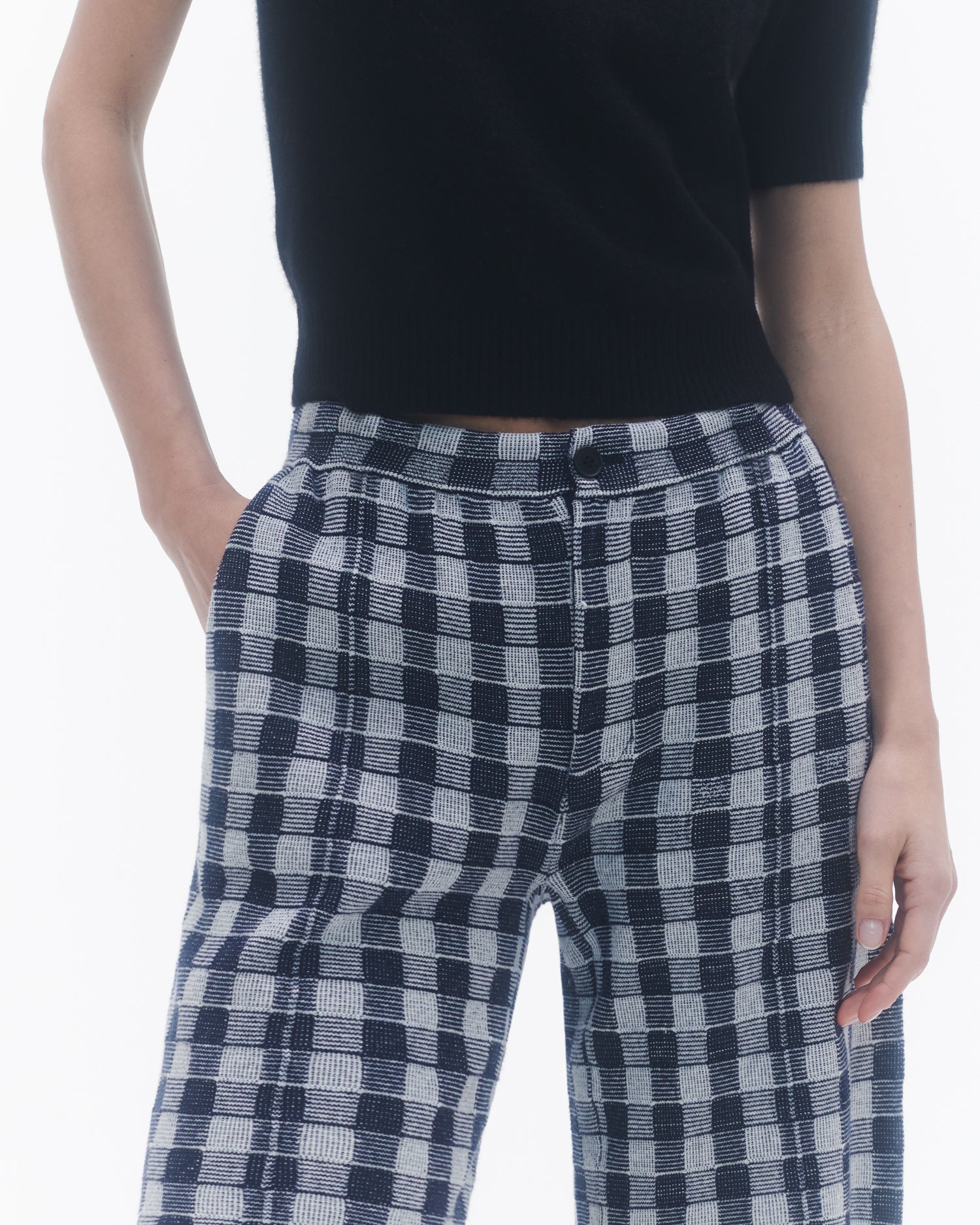 Womens | Gingham Bermuda Short | Midnight Combo