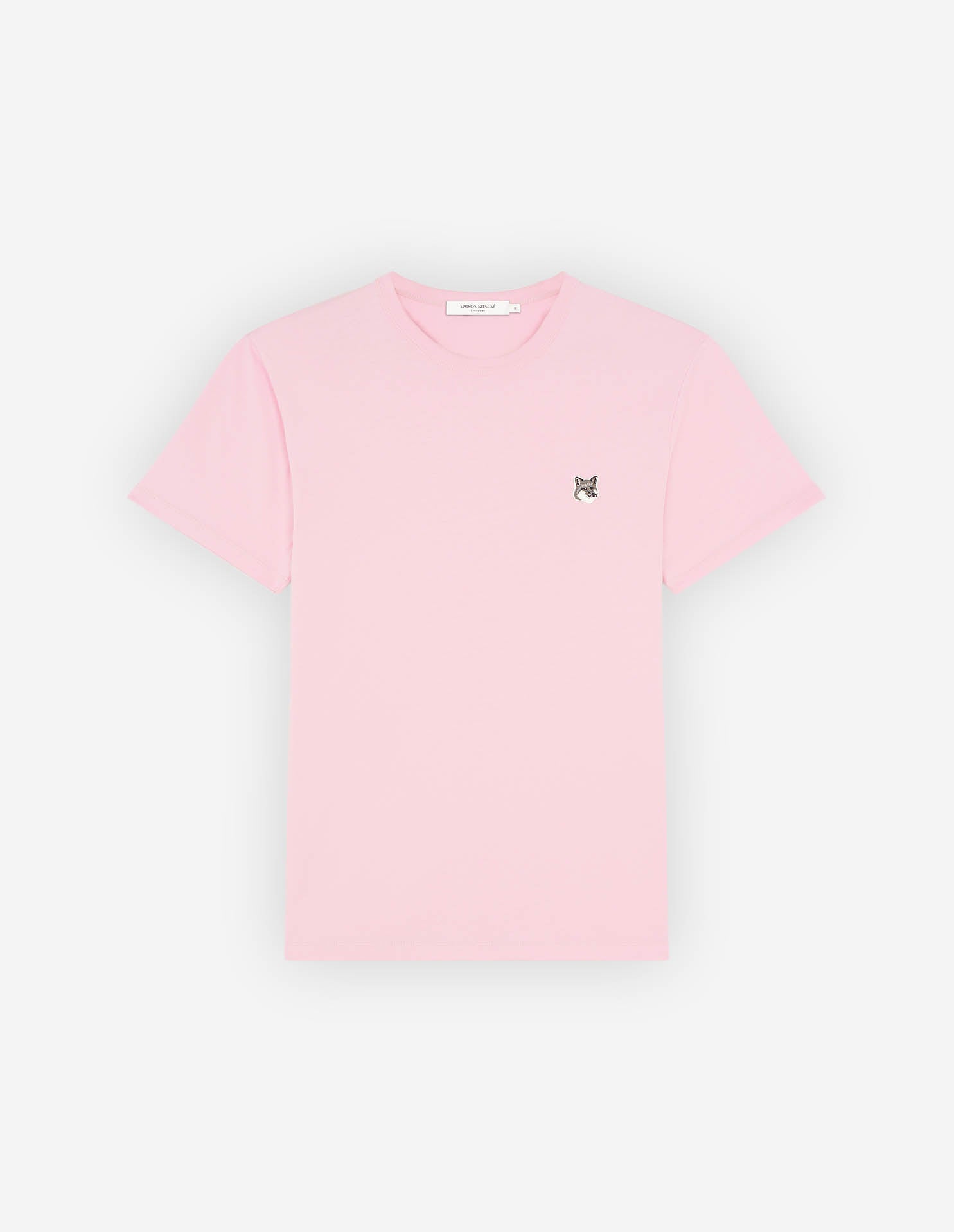 Mens | Grey Fox Head Patch Short-Sleeve Classic Cotton Tee-Shirt | Dusty Rose
