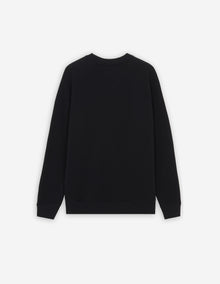 Mens | Grey Fox Head Patch Classic Cotton Fleece Sweatshirt | Black
