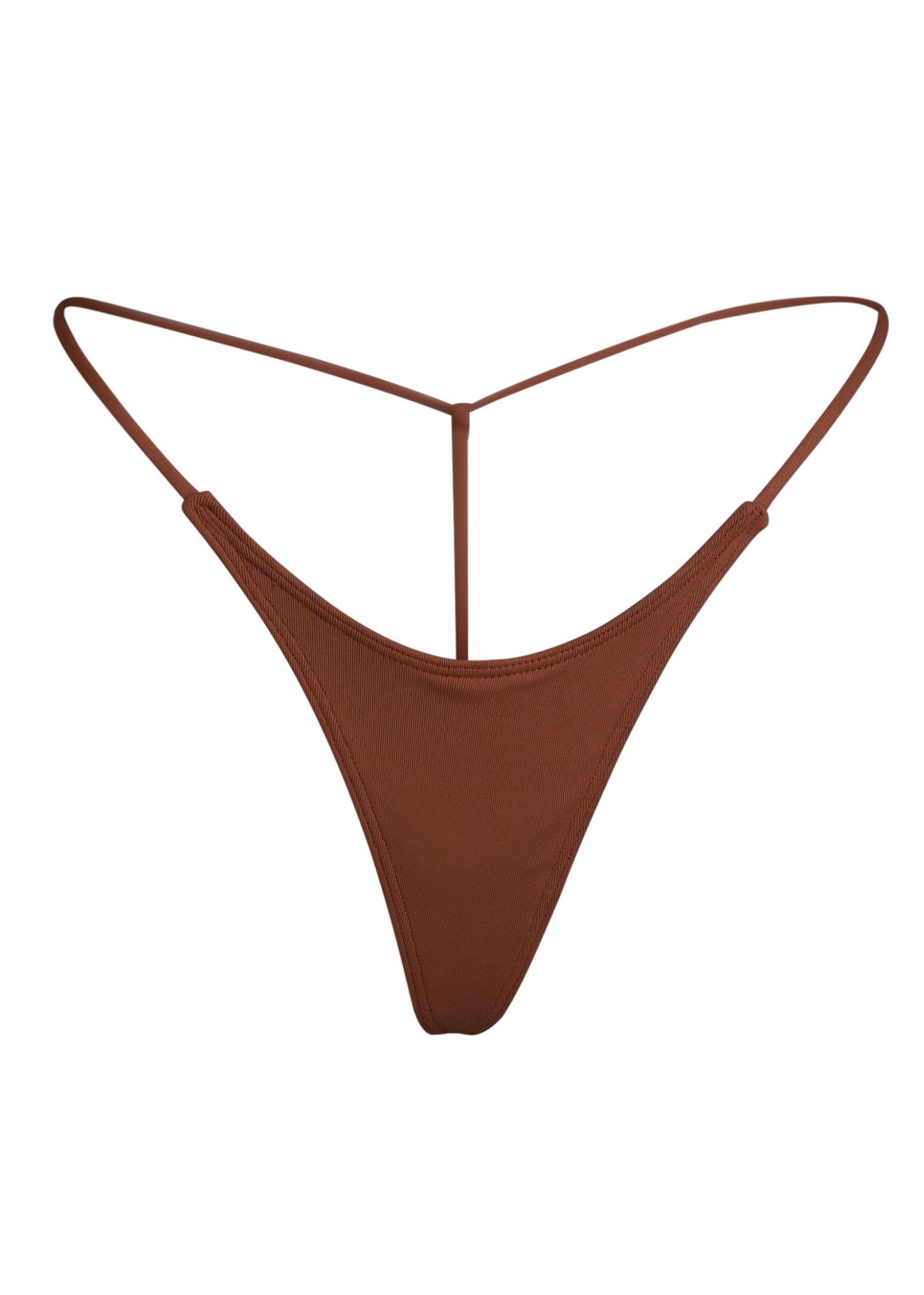 G Money Thong Bikini Bottom | Skinny Dip Brown