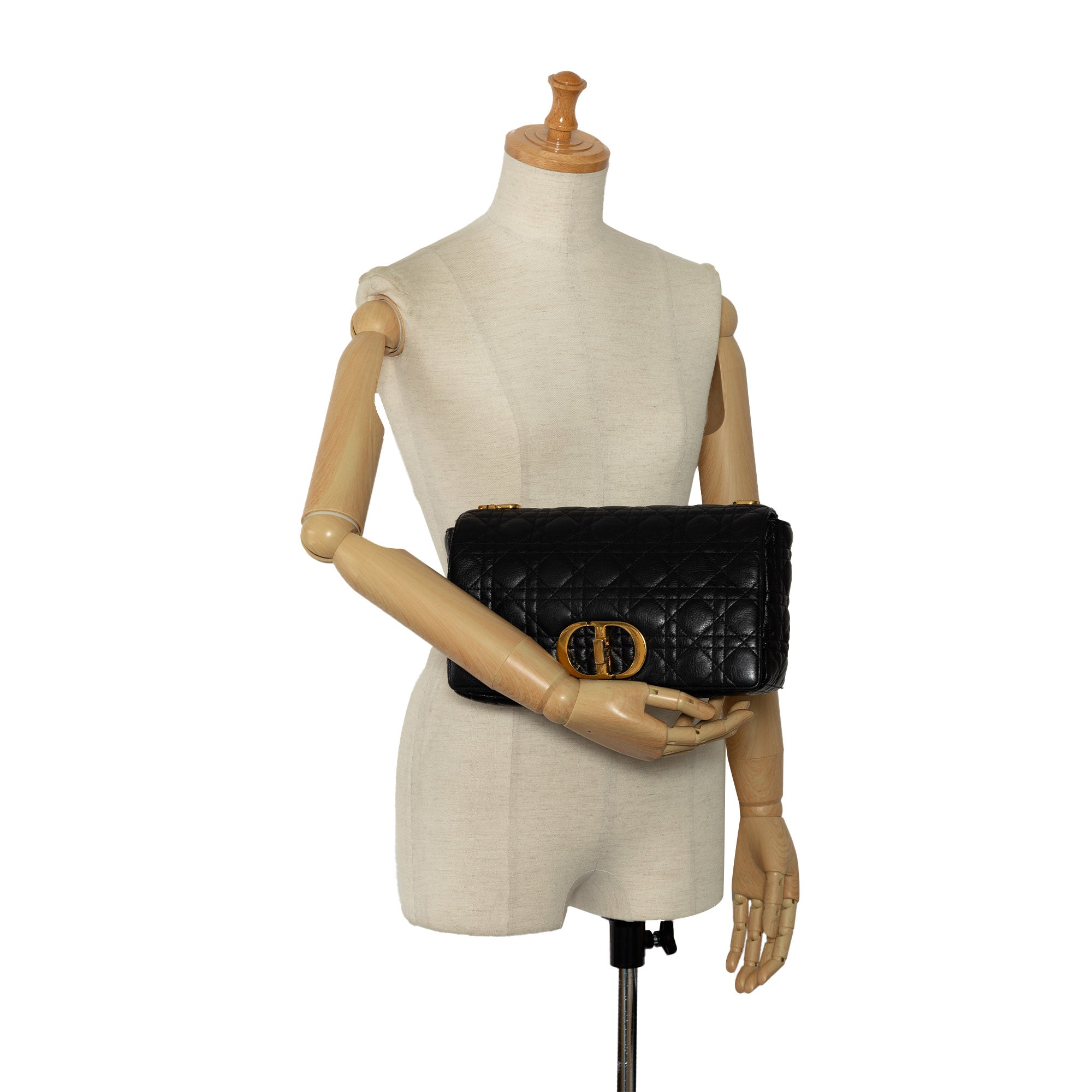 Dior | Pre-Owned Large Cannage Caro | Black