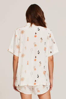 GINIA Camp Shirt  in Hepworth Print