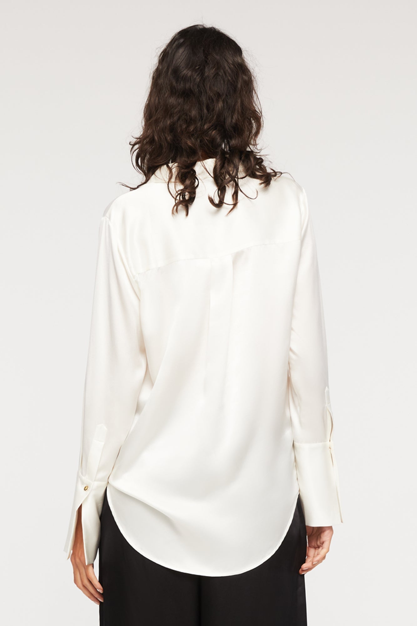 GINIA Isla Shirt in Creme - 100% Silk