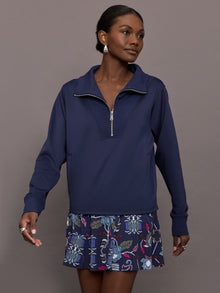 Wren 1/4 Zip | Maltese Blue