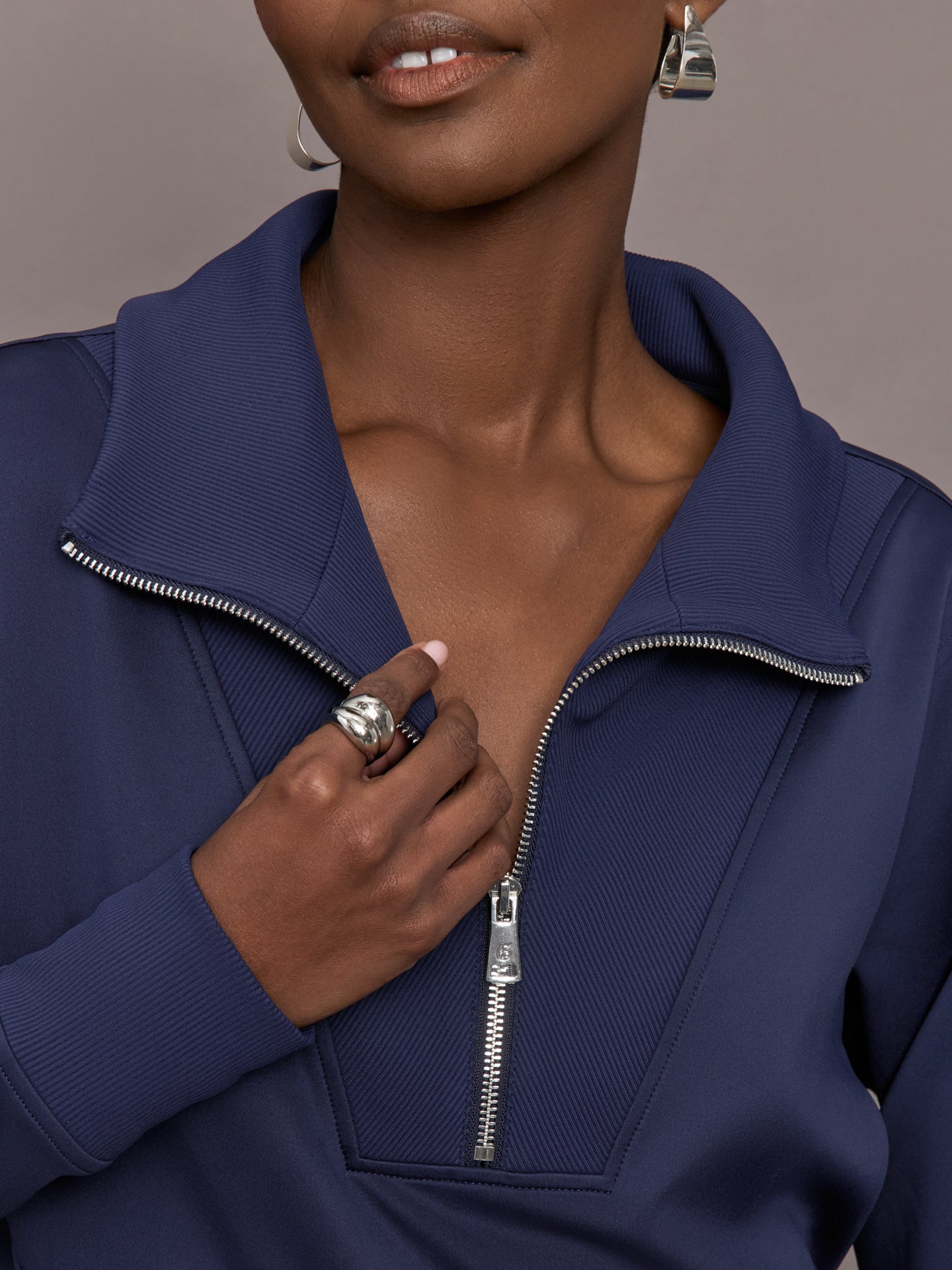 Wren 1/4 Zip | Maltese Blue