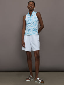 Sleeveless Polo | Painted Clouds
