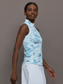 Sleeveless Polo | Painted Clouds