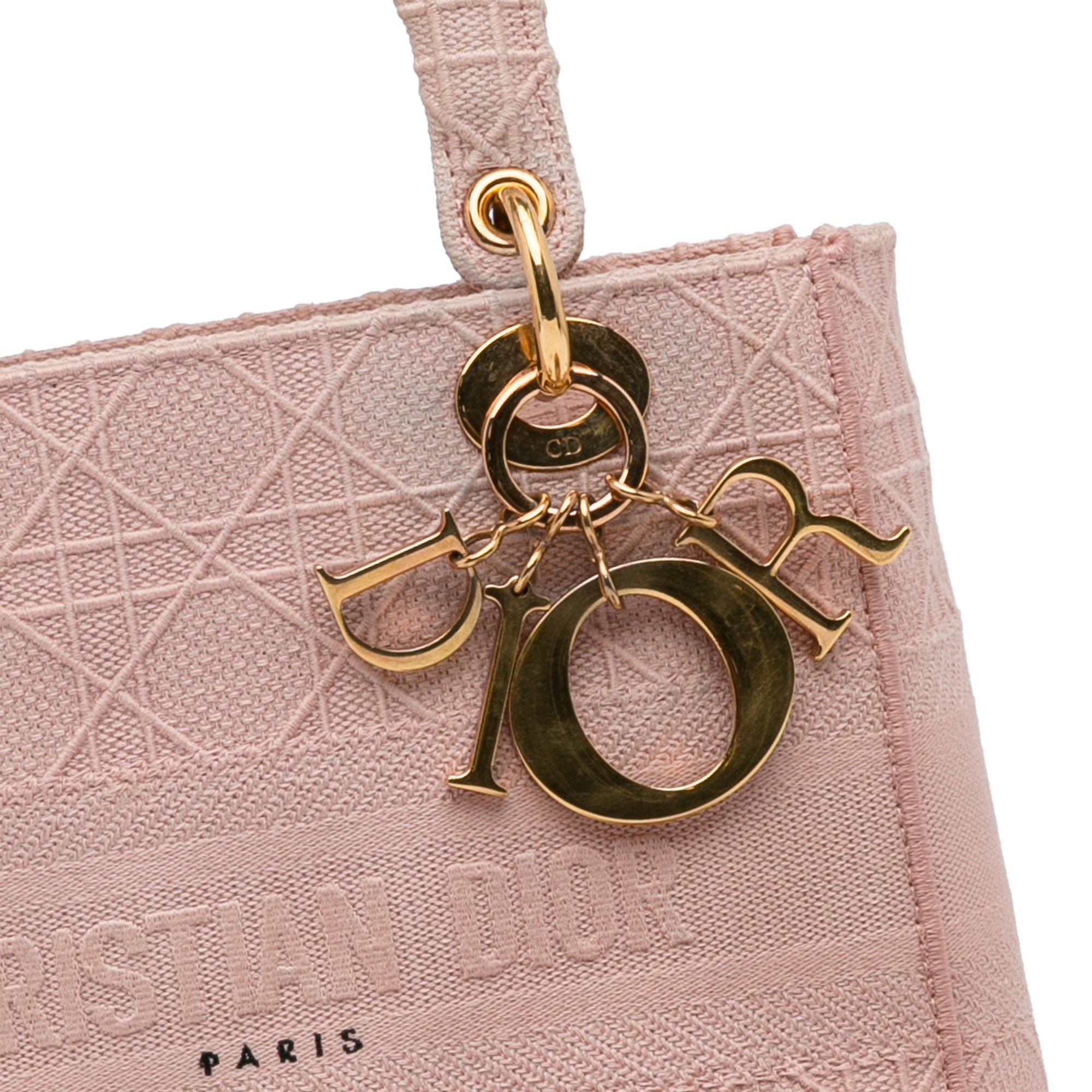 Dior | Pre-Owned Medium Canvas Cannage Lady D Lite | Pink