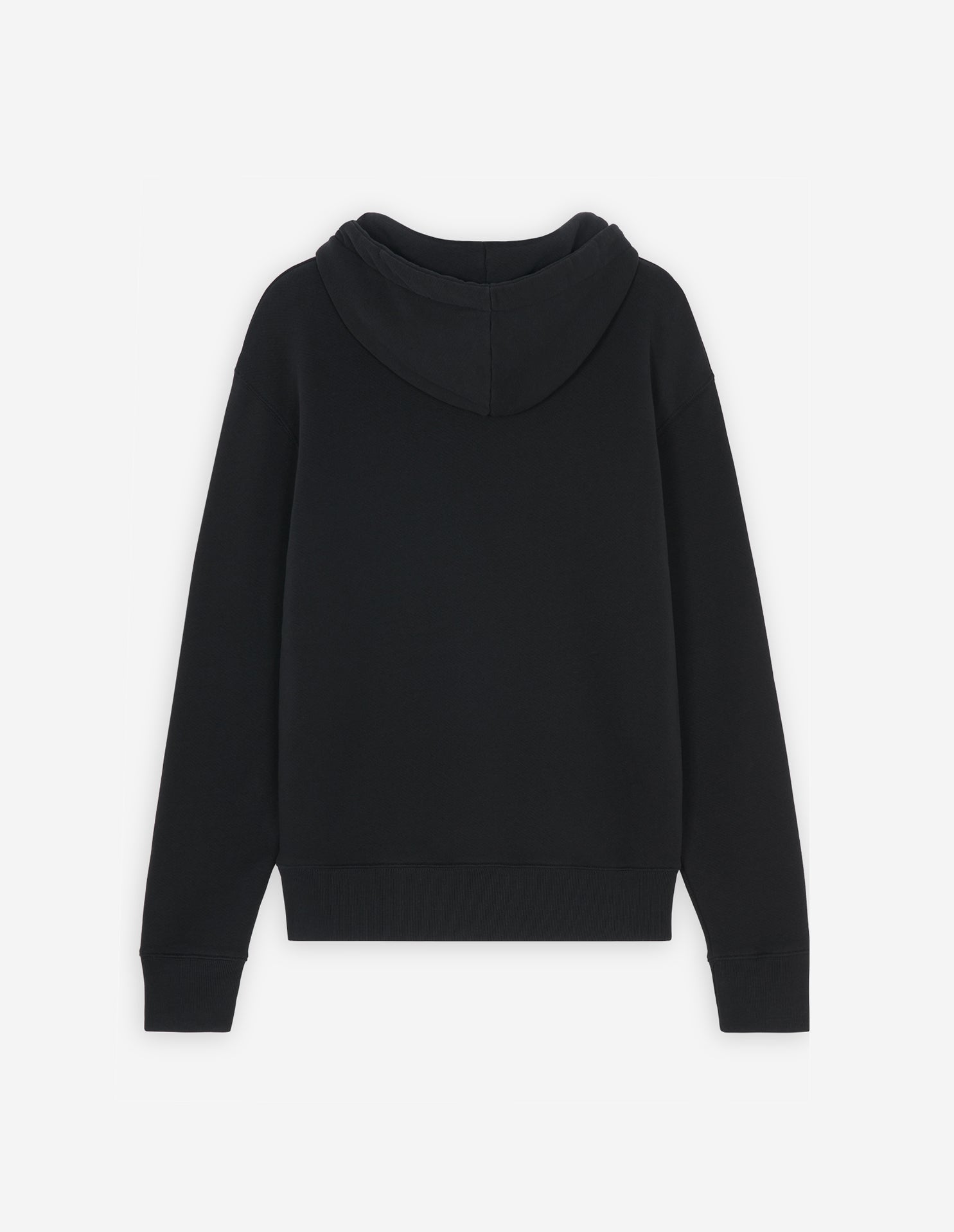 Unisex | Grey Fox Head Patch Classic Cotton Fleece Hoodie | Black