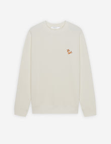 Unisex | Chillax Fox Patch Classic Cotton Fleece Sweatshirt | Ecru