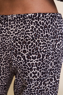 Womens | Drawstring Fleece Pant | Leopard