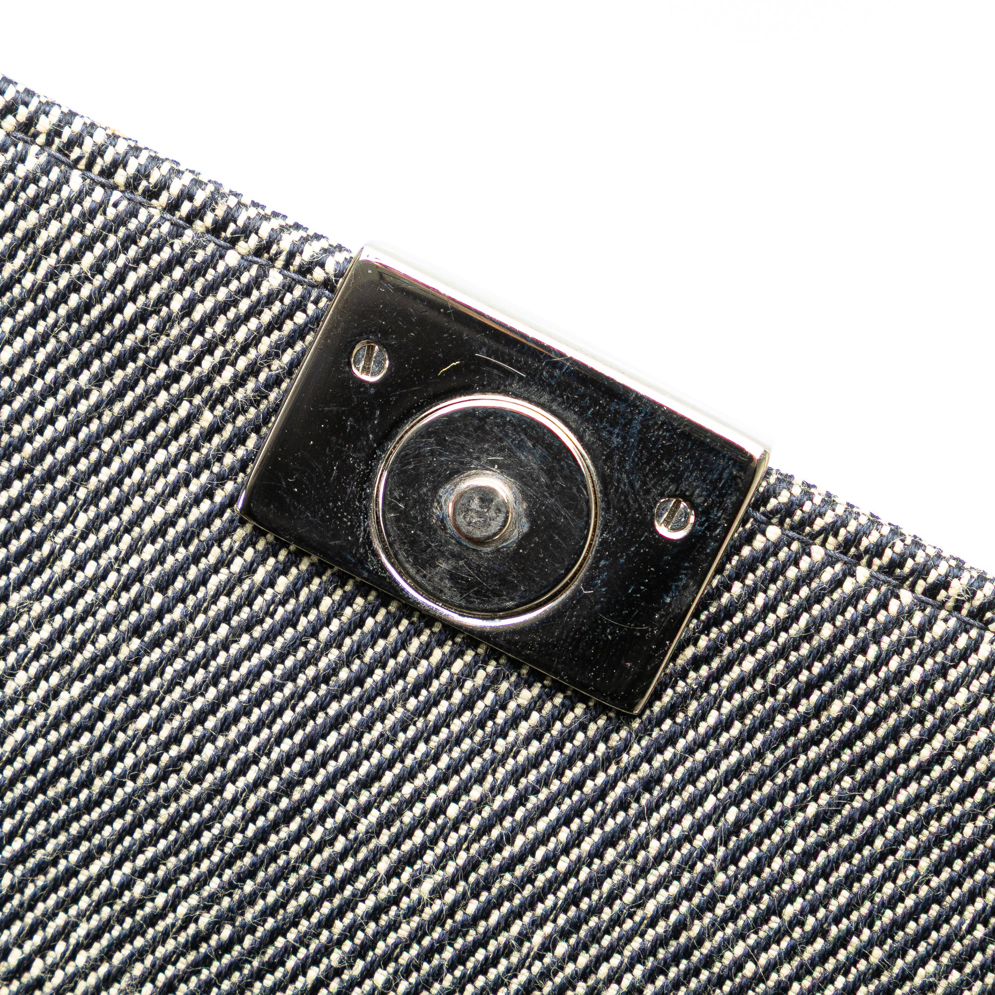 Chanel | Pre-Owned CC Choco Bar Denim Chain Flap | Gray