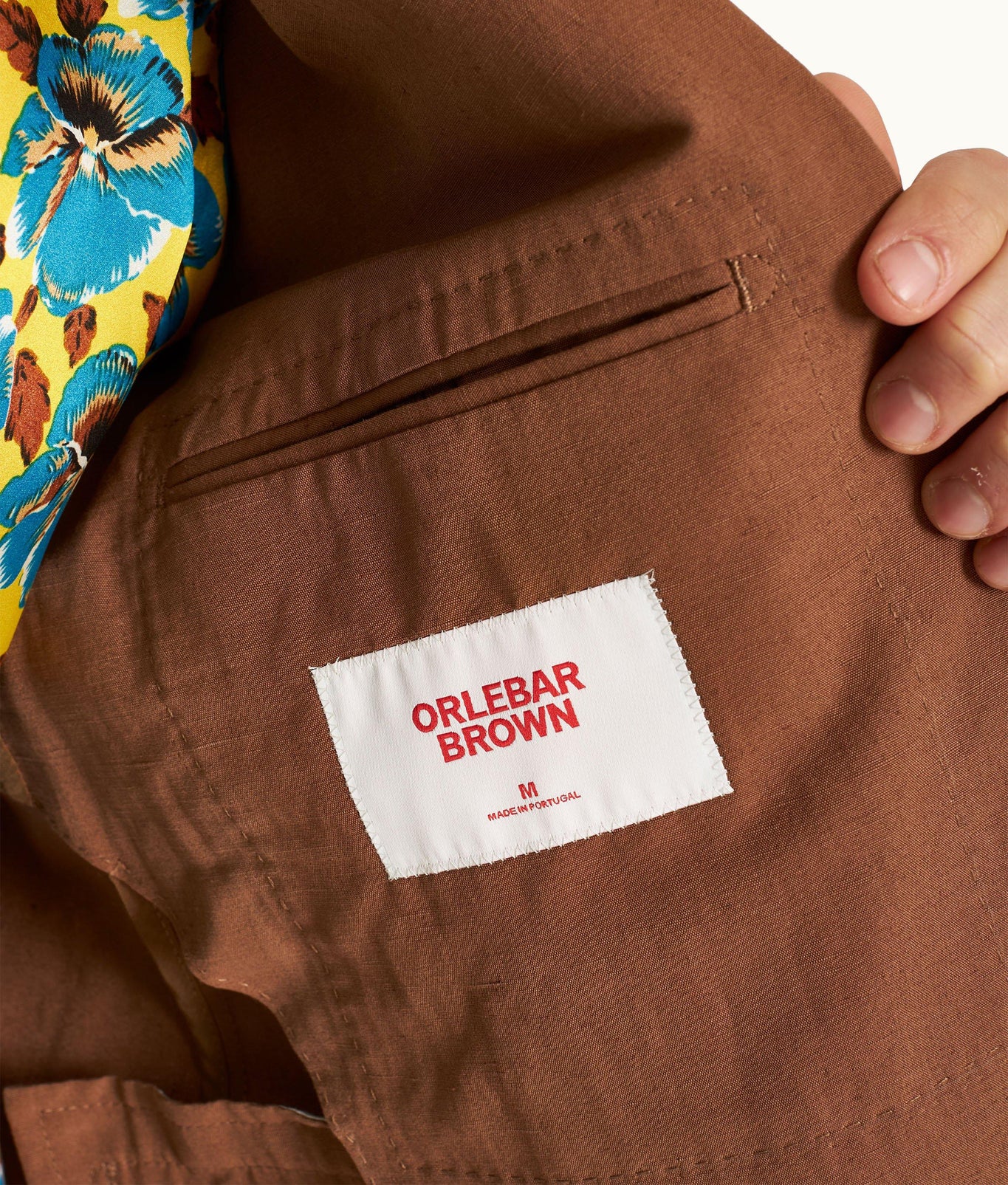 Garret Tailored Fit, Italian Made, Two-Button Unstructured Blazer | Cinnamon Coffee