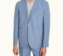 Garret Tailored Fit, Italian Made, Two-Button Unstructured Blazer | Springfield Blue