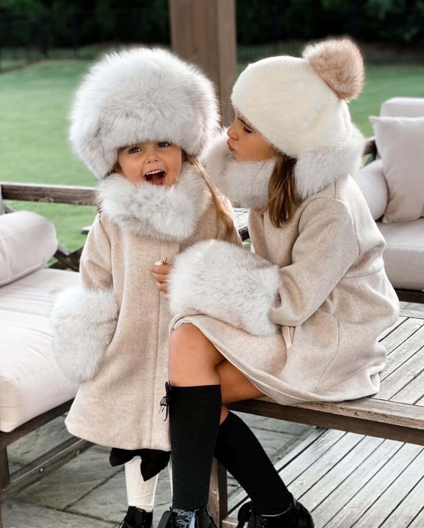 Girl | Karenina Kids' Fur Hat | Gray