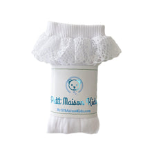 Girl | Lana Ruffle Knee High Socks | White