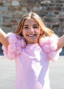 Girl | Maya Pink Flower Cotton T-Shirt