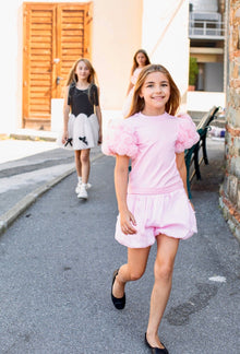 Girl | Maya Pink Flower Cotton T-Shirt