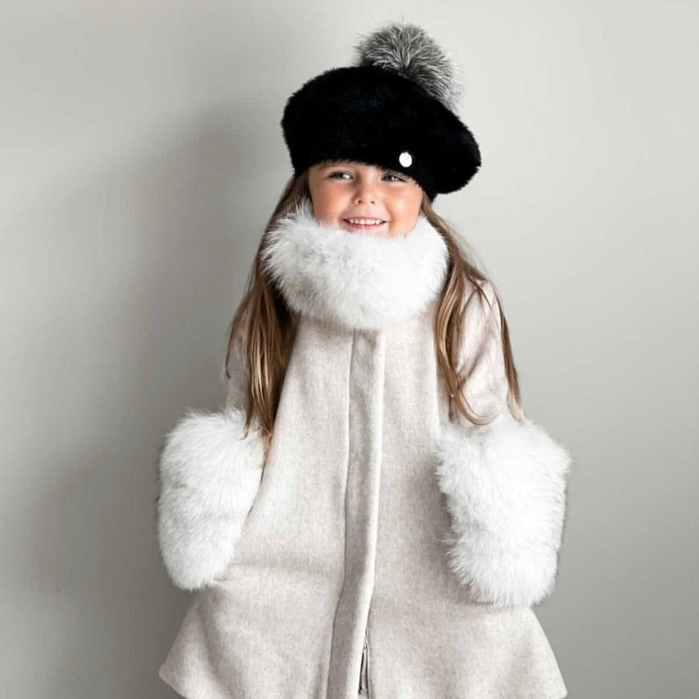 Girl | Milana Noir Kids Beret | Black