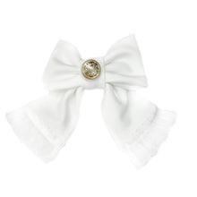 Girl | Tuxedo Hair Bow | White