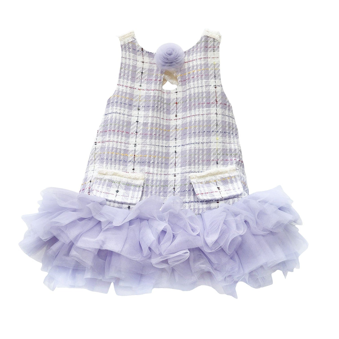 Girl | Violet Tweed and Tulle Dress