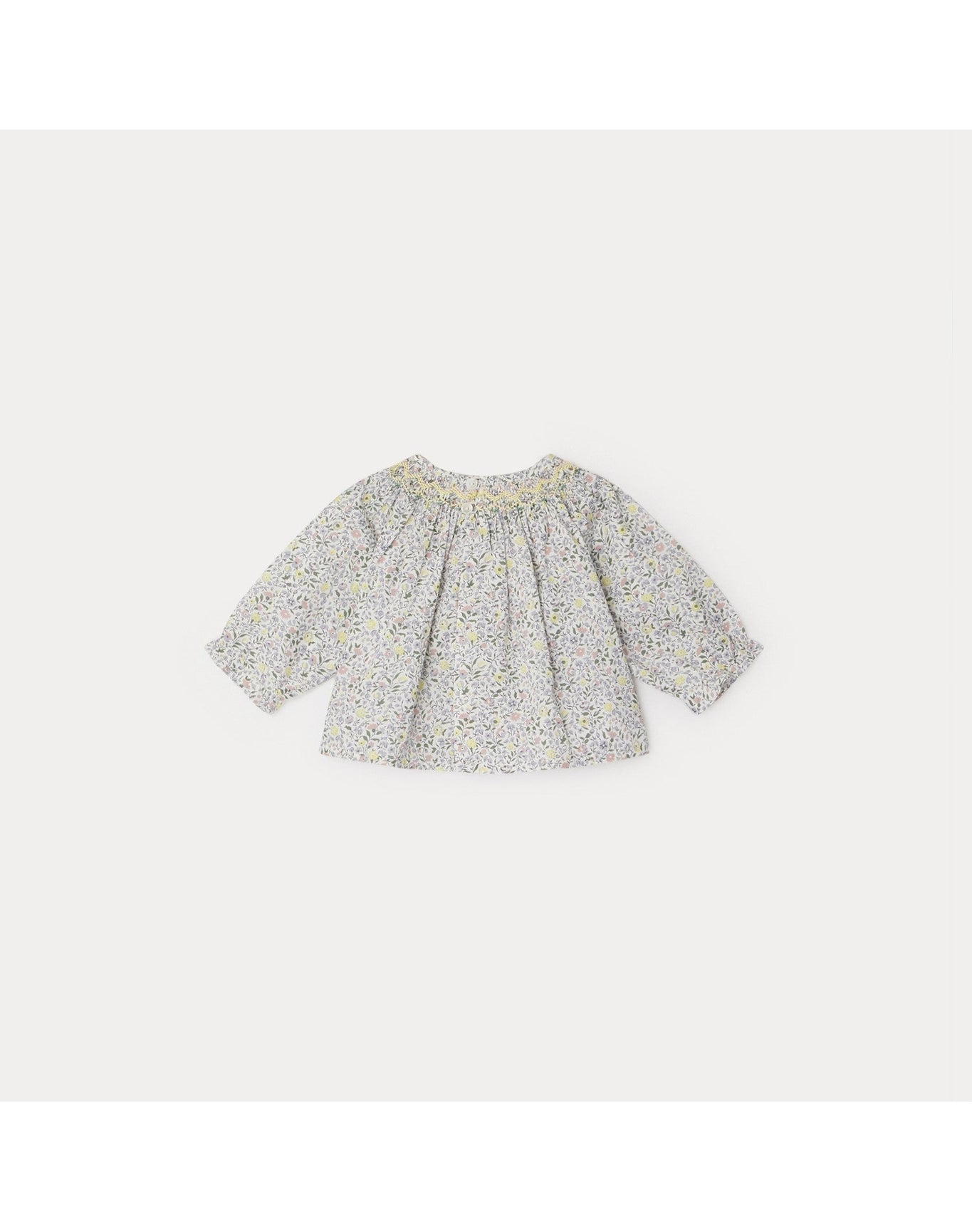 Girls | Griotte Smocked Blouse | Grey