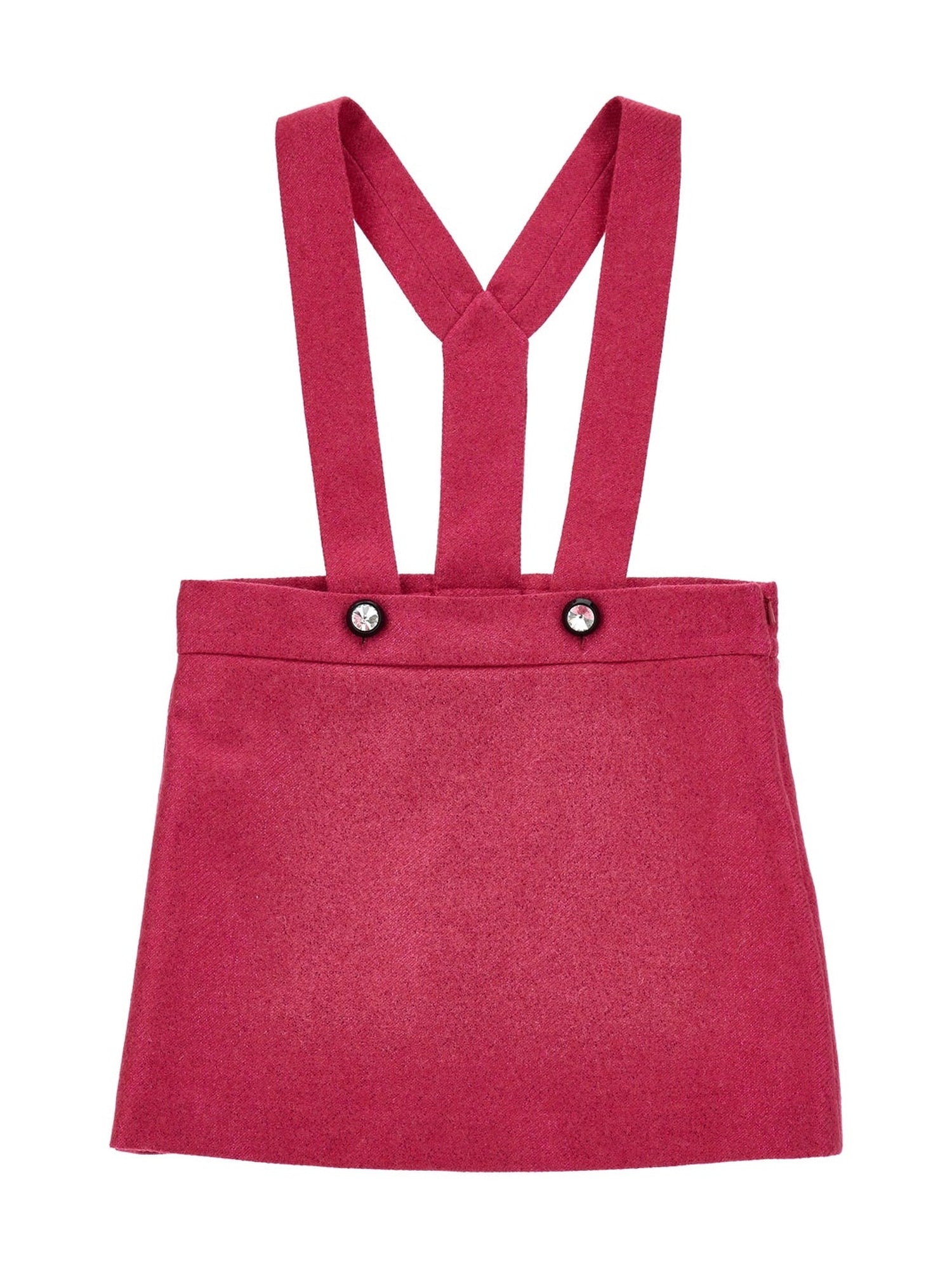 Girls | Skirt With Cf Diamonds Braces | Fuchsia Red