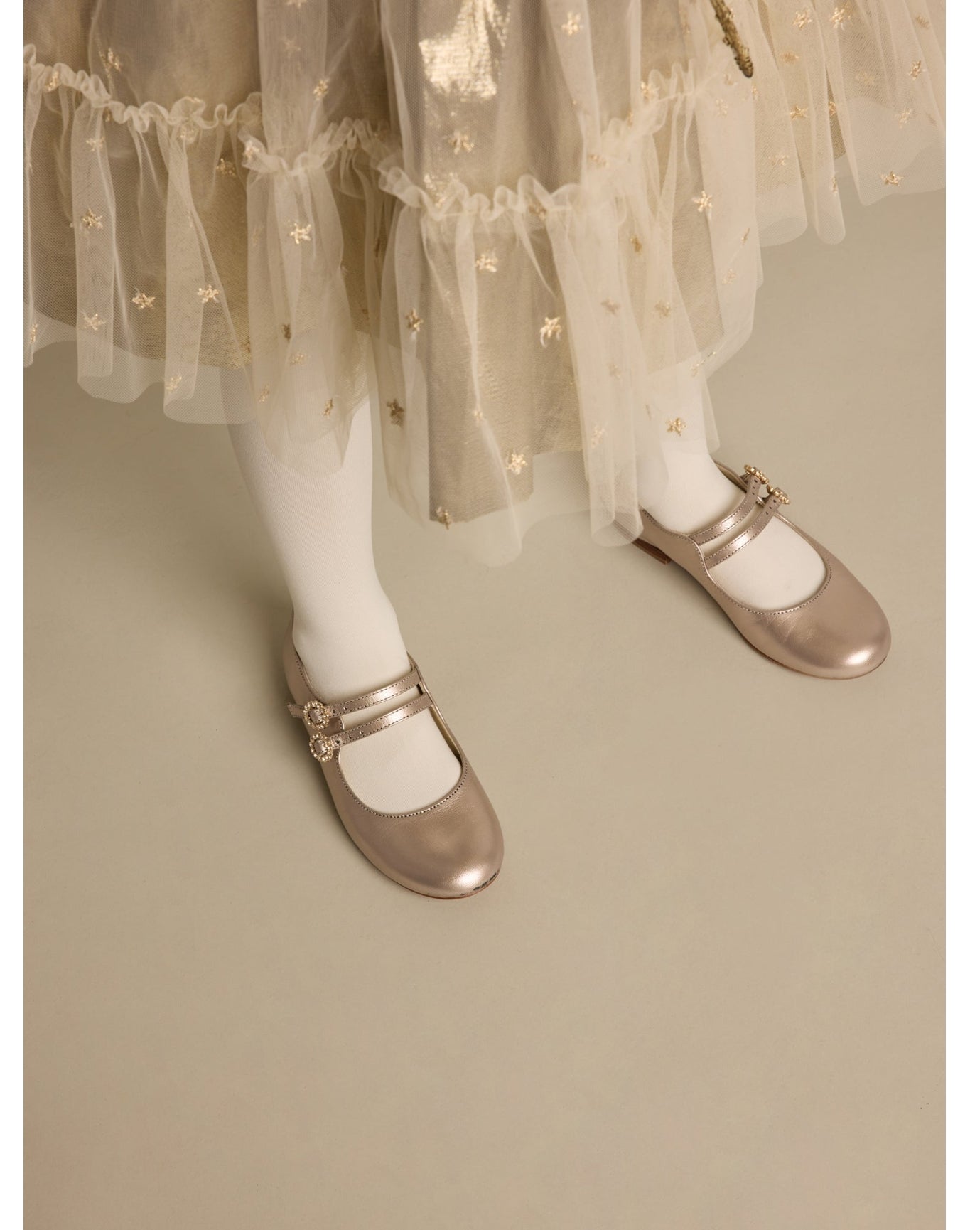 Girls | Tam Mary-Jane Shoes | Golden White