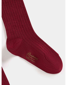 Girls | Thomina Ribbed Tights | Plum