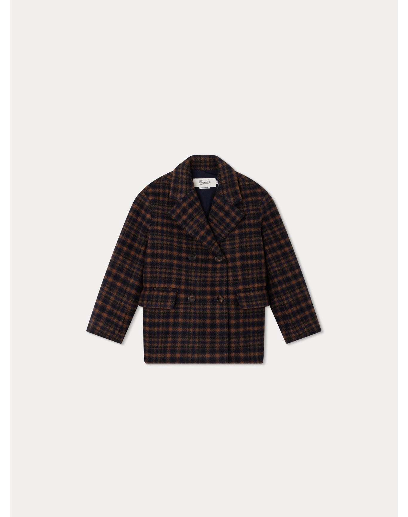 Girls | Tinley Coat Checked | 10Y-12Y | Navy