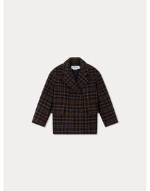 Girls | Tinley Coat Checked | 4Y-6Y | Navy