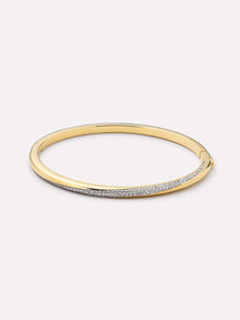 Kira Bangle Bracelet | 14K Gold on Brass | Cubic Zirconia