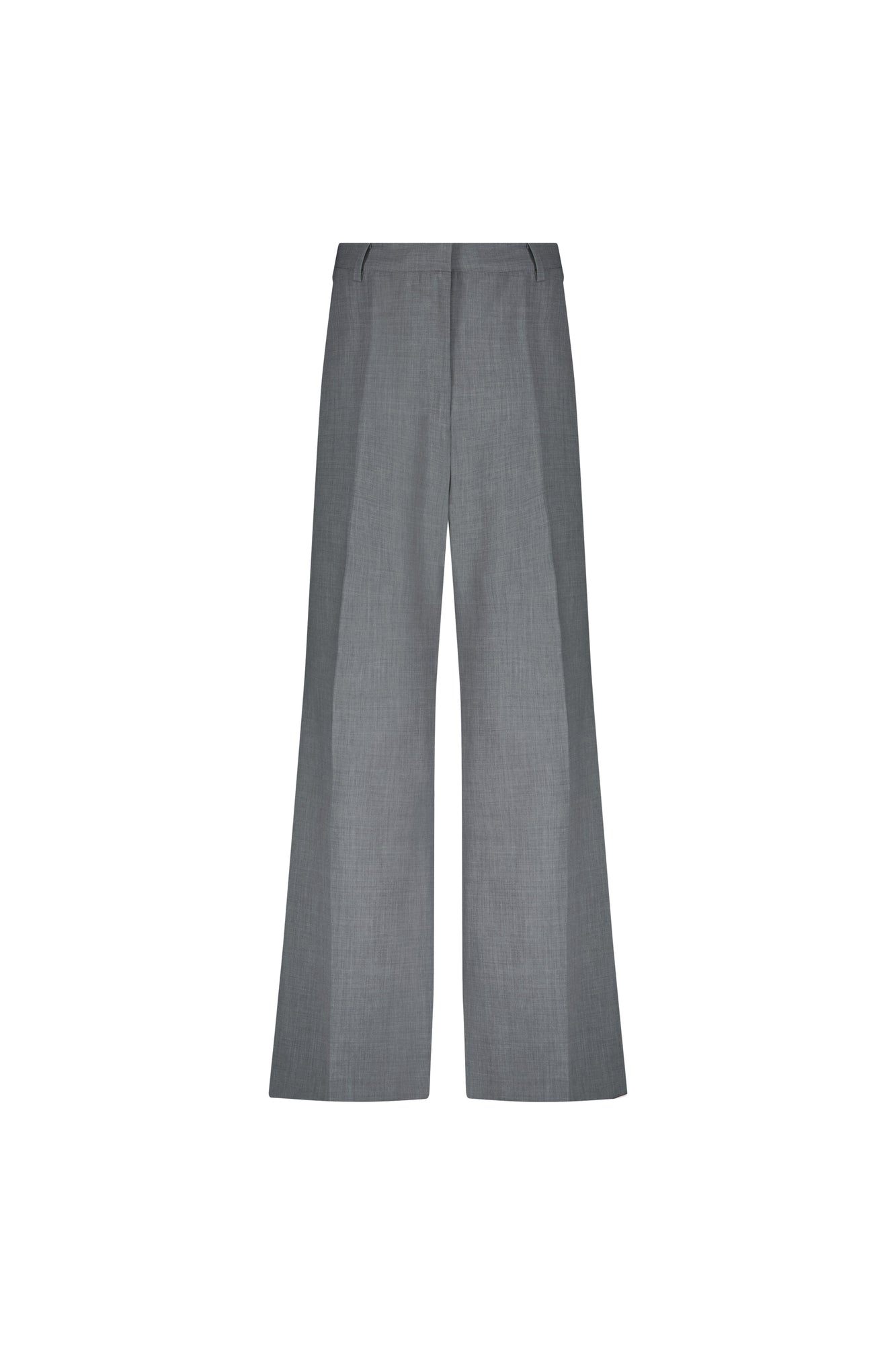 Straight Leg Trousers | Grey Crosshatch