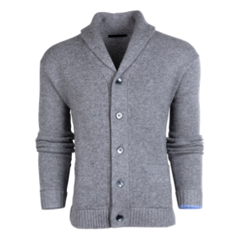 Men | Ottawa Shawl Cardigan | Smoke Heather
