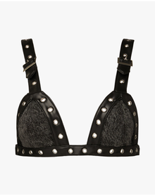 Grommet Detail Bralette | Acid Wash