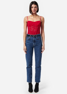 Jora Matte Bodysuit | Scarlet