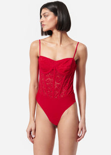 Jora Matte Bodysuit | Scarlet