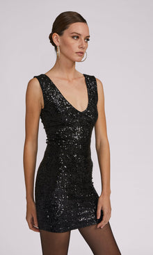 Diane Sequin Dress | Black