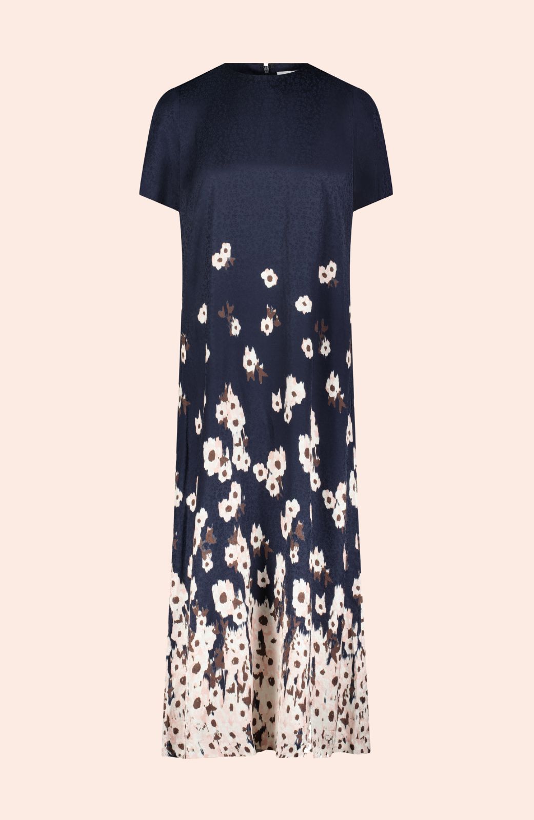Floral Crepe Maxi Dress | Navy Multi