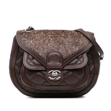 Chanel | Pre-Owned Paris-Salzburg Quilted Lambskin and Pony Hair Saddle Crossbody | Brown/Dark Brown