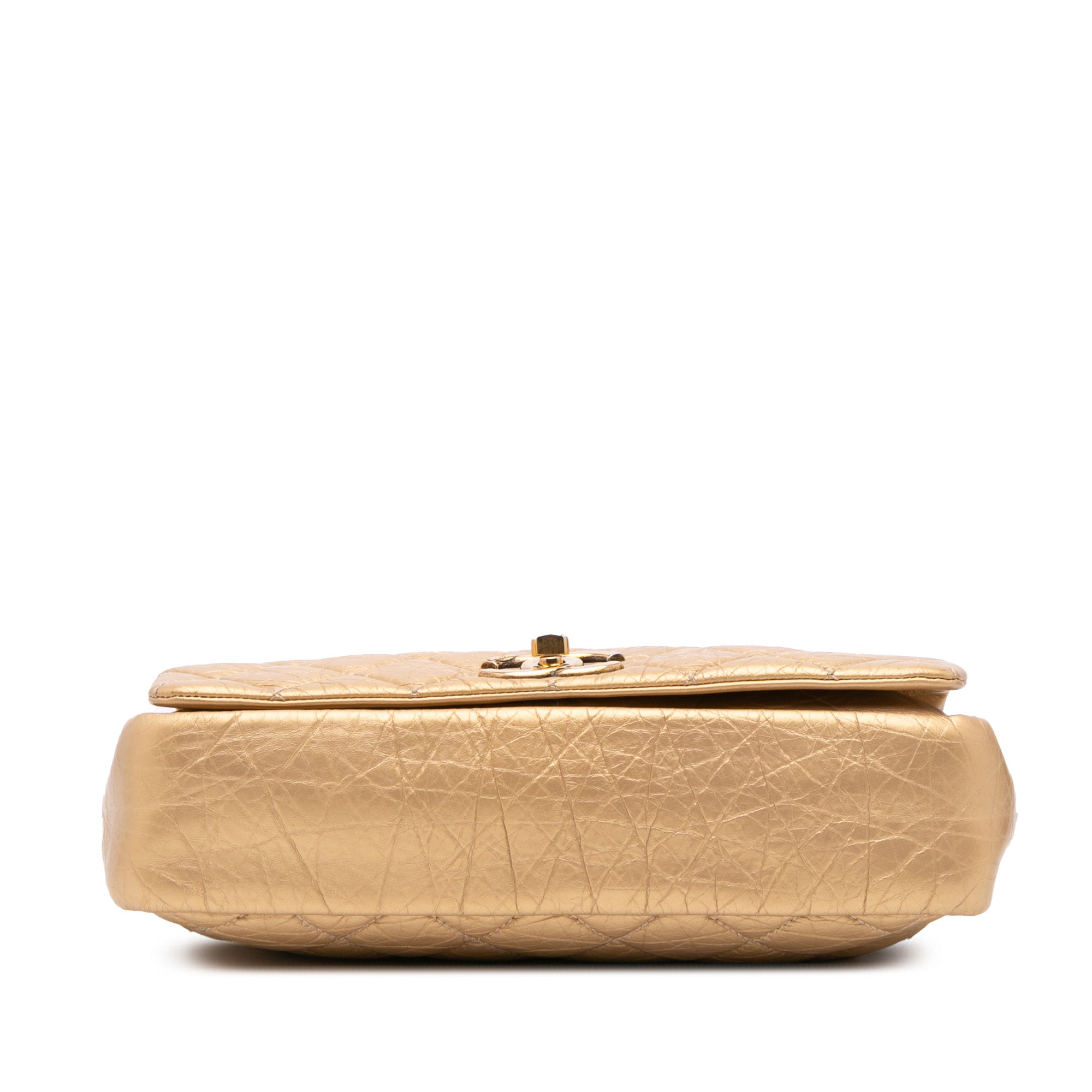 Chanel | Pre-Owned Medium Quilted Aged Calfskin Pondichery Flap | Gold