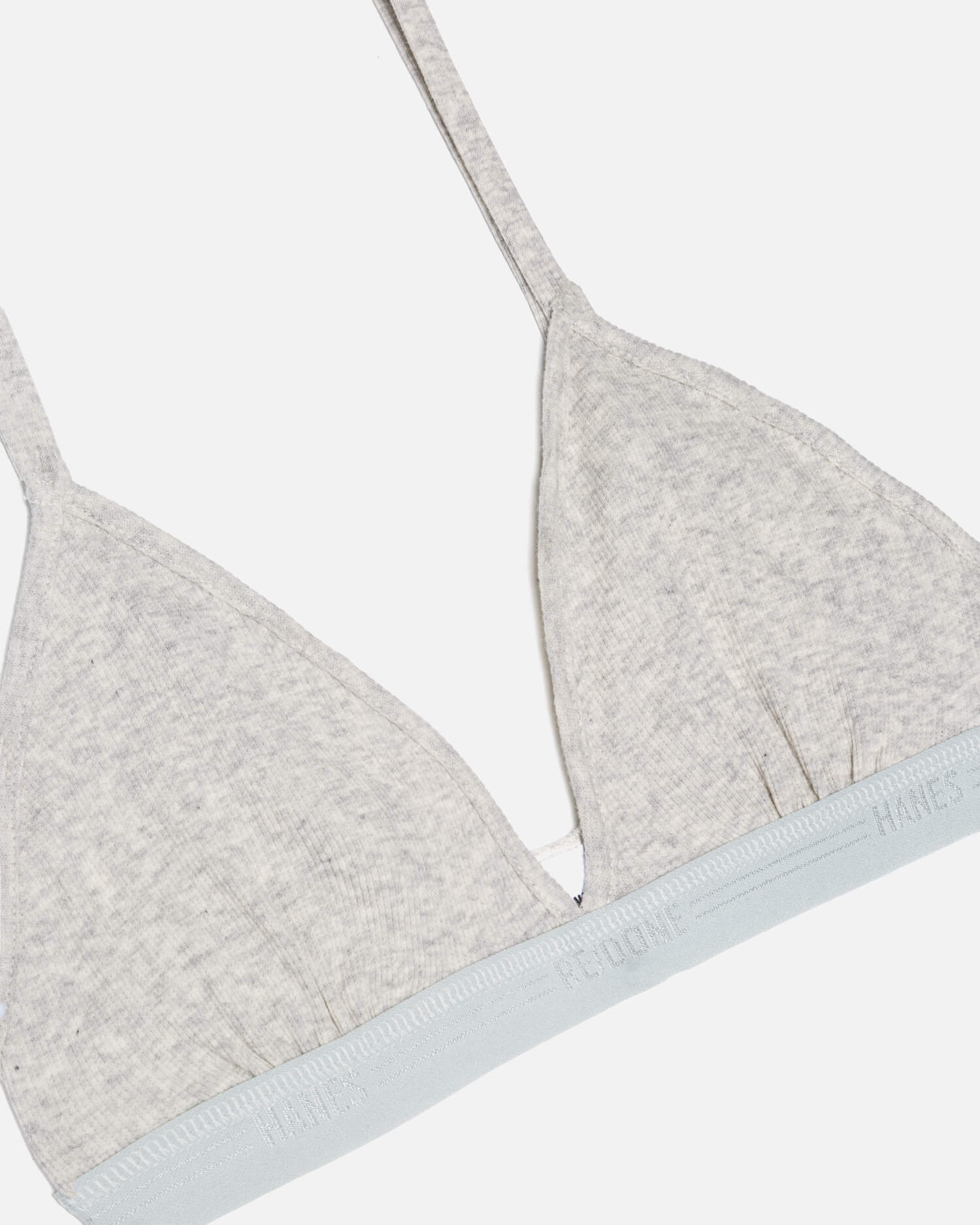 Womens | Hanes Ribbed Triangle Bra | Heather Grey